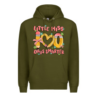 Army Green little miss 100 days smarter Premium Hoodie - MaliasSmallBusiness