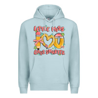 Blue Mist little miss 100 days smarter Premium Hoodie - MaliasSmallBusiness