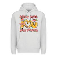 Dove Grey little miss 100 days smarter Premium Hoodie - MaliasSmallBusiness