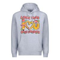 Heather Grey little miss 100 days smarter Premium Hoodie - MaliasSmallBusiness
