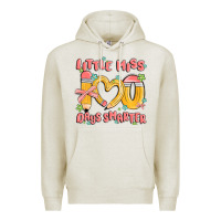 Oatmeal Heather little miss 100 days smarter Premium Hoodie - MaliasSmallBusiness