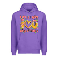 Purple little miss 100 days smarter Premium Hoodie - MaliasSmallBusiness
