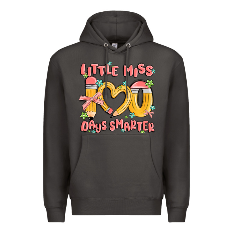 Little Miss 100 Days Smarter Premium Hoodie by MaliasSmallBusiness | Teevron