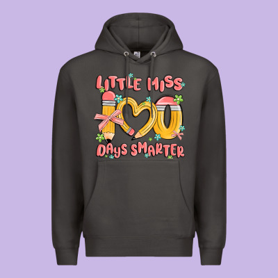Little Miss 100 Days Smarter Premium Hoodie Designed By Maliassmallbusiness