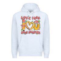 White little miss 100 days smarter Premium Hoodie - MaliasSmallBusiness