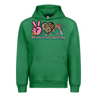 Emerald peace love nursing Urban Hoodie - NancyCooperArtShop
