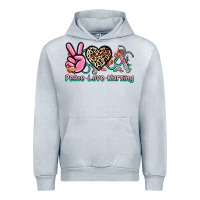 Heather Grey peace love nursing Urban Hoodie - NancyCooperArtShop