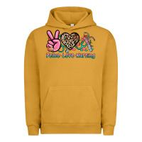 Pigment Peanut Butter peace love nursing Urban Hoodie - NancyCooperArtShop