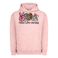 Pigment Salmon peace love nursing Urban Hoodie - NancyCooperArtShop
