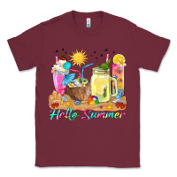 Burgundy hello summer drinks Classic Tee - texasbilliewilder