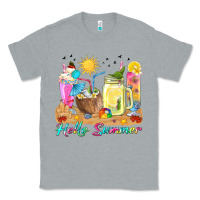 Heather Grey hello summer drinks Classic Tee - texasbilliewilder