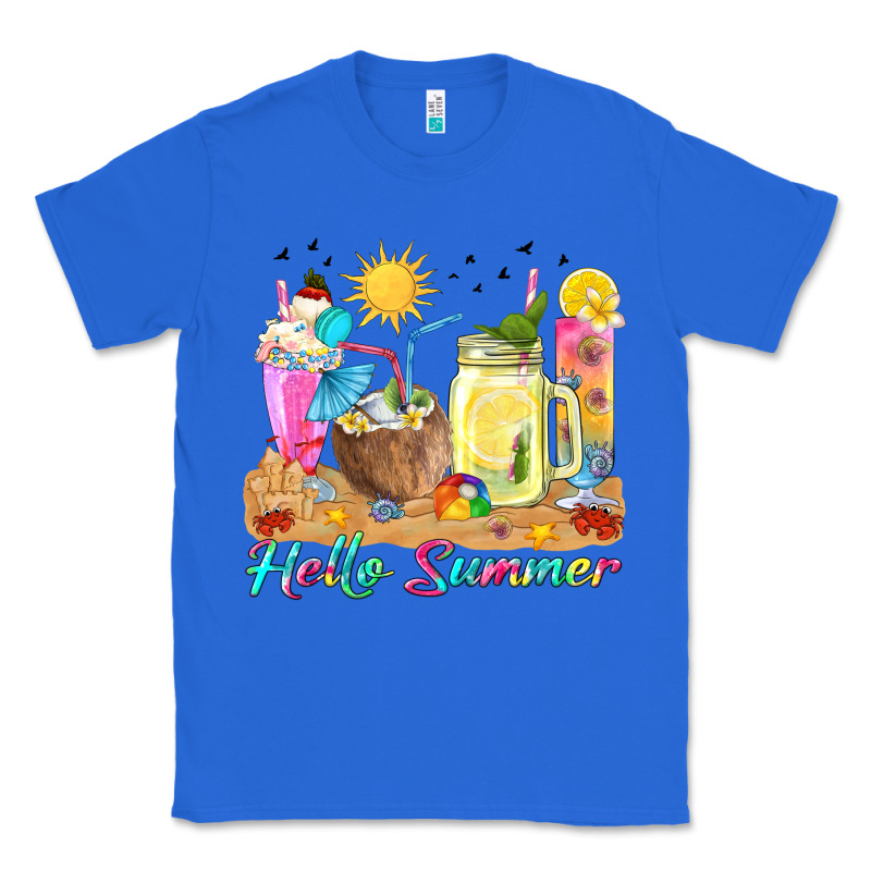Hello Summer Drinks Classic Tee by texasbilliewilder | Teevron