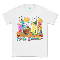 White hello summer drinks Classic Tee - texasbilliewilder