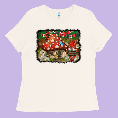 Welcome Ladybug Gnome Background Ladies Tee Designed By Barkaloodesign