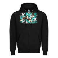 Black Cowhide Background Western Zipper Hoodie - texasbilliewilder