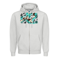 Dove Grey Cowhide Background Western Zipper Hoodie - texasbilliewilder