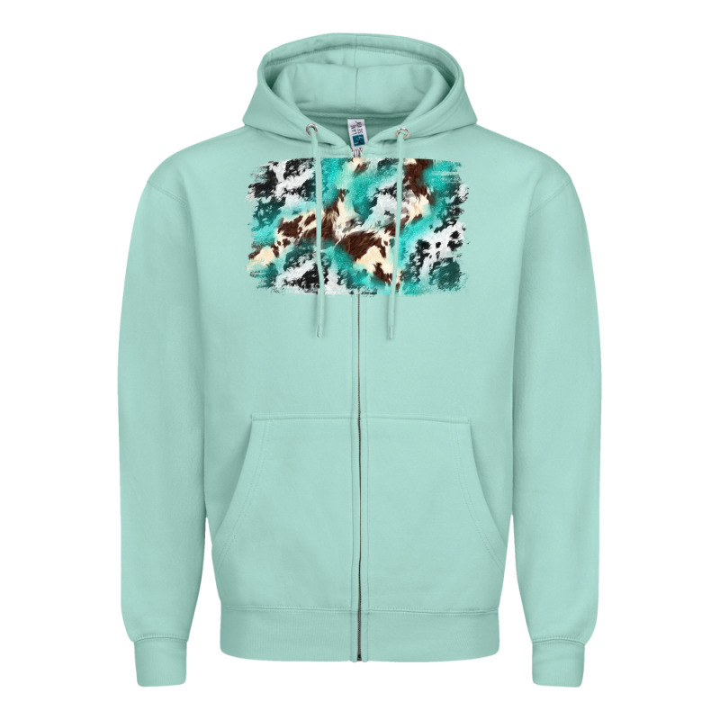 Cowhide Background Western Zipper Hoodie by texasbilliewilder | Teevron