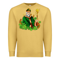 Antique Gold st patricks and horseshoes with shamrocks Premium Sweatshirt - AdoDesignShop