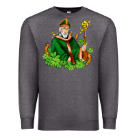Charcoal Heather st patricks and horseshoes with shamrocks Premium Sweatshirt - AdoDesignShop