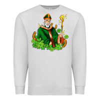 Dove Grey st patricks and horseshoes with shamrocks Premium Sweatshirt - AdoDesignShop