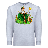 Heather Grey st patricks and horseshoes with shamrocks Premium Sweatshirt - AdoDesignShop