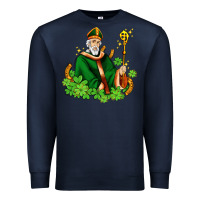 Navy st patricks and horseshoes with shamrocks Premium Sweatshirt - AdoDesignShop