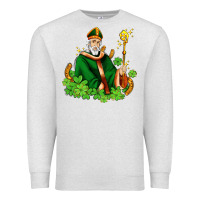 Oatmeal Heather st patricks and horseshoes with shamrocks Premium Sweatshirt - AdoDesignShop