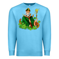 Ocean Blue st patricks and horseshoes with shamrocks Premium Sweatshirt - AdoDesignShop