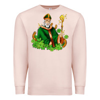 Pale Pink st patricks and horseshoes with shamrocks Premium Sweatshirt - AdoDesignShop