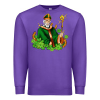 Purple st patricks and horseshoes with shamrocks Premium Sweatshirt - AdoDesignShop