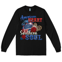 Black american heart southern soul Long Sleeve Tee - Zillion Design Studio