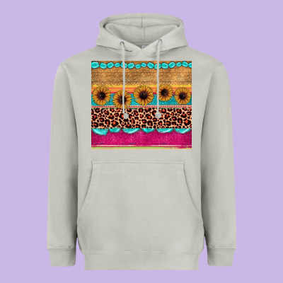 Leopard Sunflower Gemstone Heavyweight Hoodie Designed By Jahusdesignshop