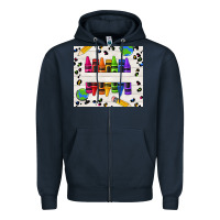 Navy Personalized Crayons Zipper Hoodie - texasbilliewilder