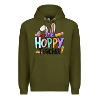 Army Green one hoppy teacher Premium Hoodie - MaliasSmallBusiness