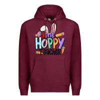 Burgundy one hoppy teacher Premium Hoodie - MaliasSmallBusiness