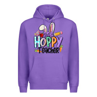 Purple one hoppy teacher Premium Hoodie - MaliasSmallBusiness