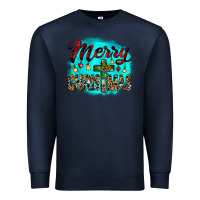 Navy merry christmas wood slice ornament Premium Sweatshirt - JahusDesignShop