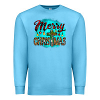 Ocean Blue merry christmas wood slice ornament Premium Sweatshirt - JahusDesignShop