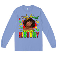 Colony Blue a little black history with girl juneteenth Long Sleeve Tee - texasbilliewilder