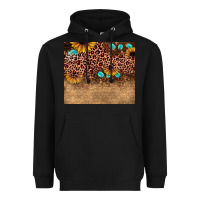 Black leopard glitter sunflower gemstone Heavyweight Hoodie - JahusDesignShop