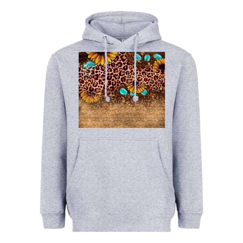 Leopard Glitter Sunflower Gemstone Heavyweight Hoodie by JahusDesignShop | Teevron