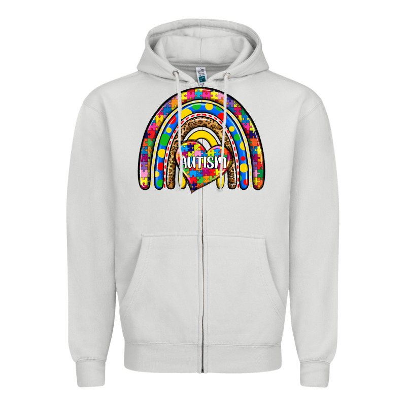 Autism Rainbow Zipper Hoodie by Zillion Design Studio | Teevron