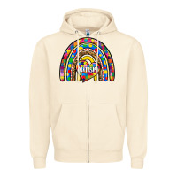 Sandshell autism rainbow Zipper Hoodie - Zillion Design Studio
