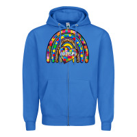 True Royal autism rainbow Zipper Hoodie - Zillion Design Studio
