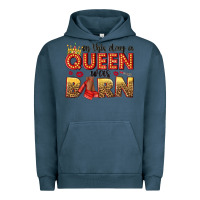 Pigment Midnight Navy on this day a queen was born Urban Hoodie - NancyCooperArtShop