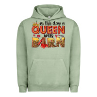 Pigment Oil Green on this day a queen was born Urban Hoodie - NancyCooperArtShop