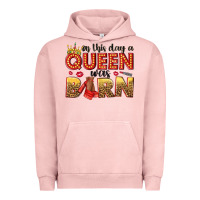 Pigment Salmon on this day a queen was born Urban Hoodie - NancyCooperArtShop