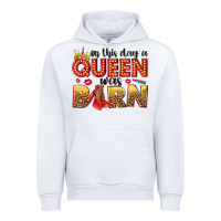 White on this day a queen was born Urban Hoodie - NancyCooperArtShop