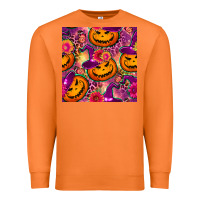 Carrot halloween witchy pumpkin seamless pattern Premium Sweatshirt - BundleAndBundleShop