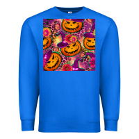 True Royal halloween witchy pumpkin seamless pattern Premium Sweatshirt - BundleAndBundleShop